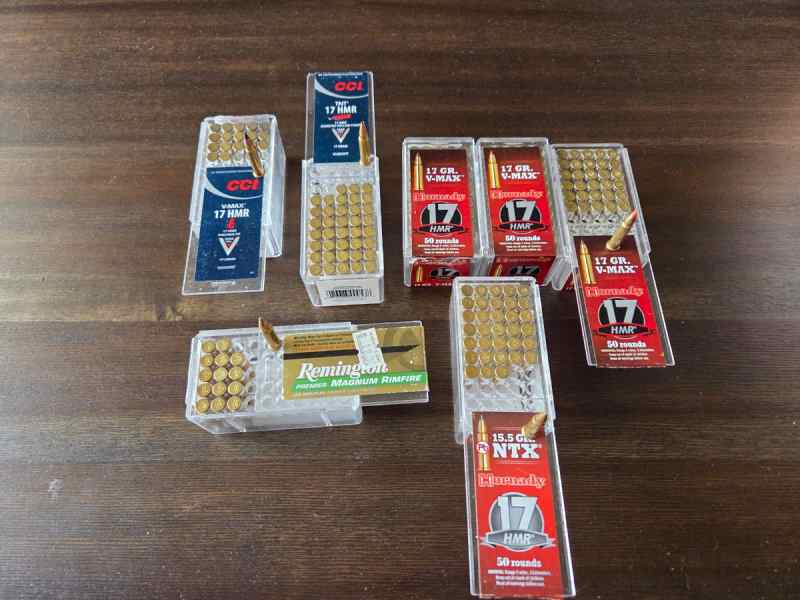 .17 HMR, 237 rounds of mixed ammo