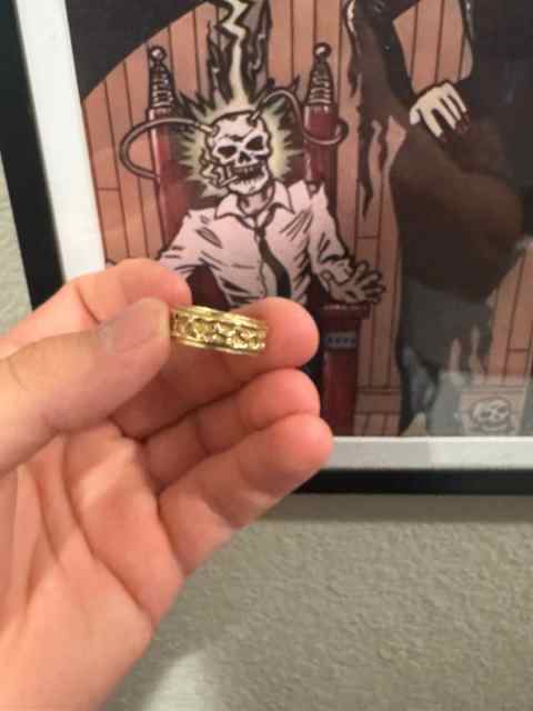 14k nugget wedding band 