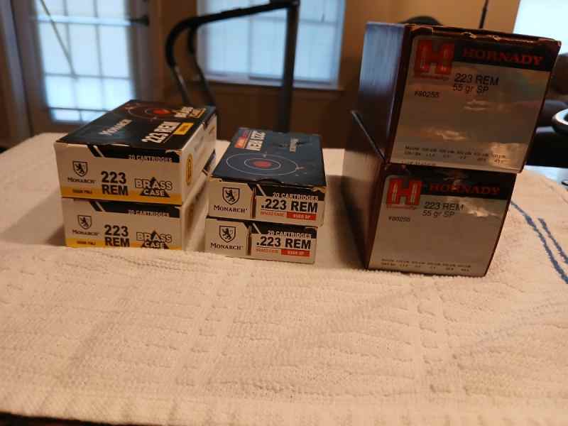223 - Hornady -Monarch -American Eagle -Red D - 