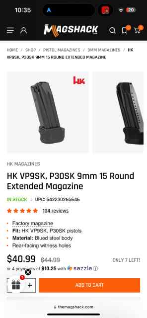 WTT/WTS HK VP9SK MAGS 
