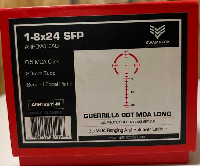 SwampFox Arrowhead 1-8x24 Burris PEPR mount