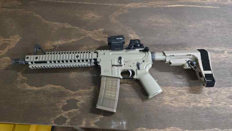 PSA Mk18 build Solid gun in FDE  10.5 Sabre upper 